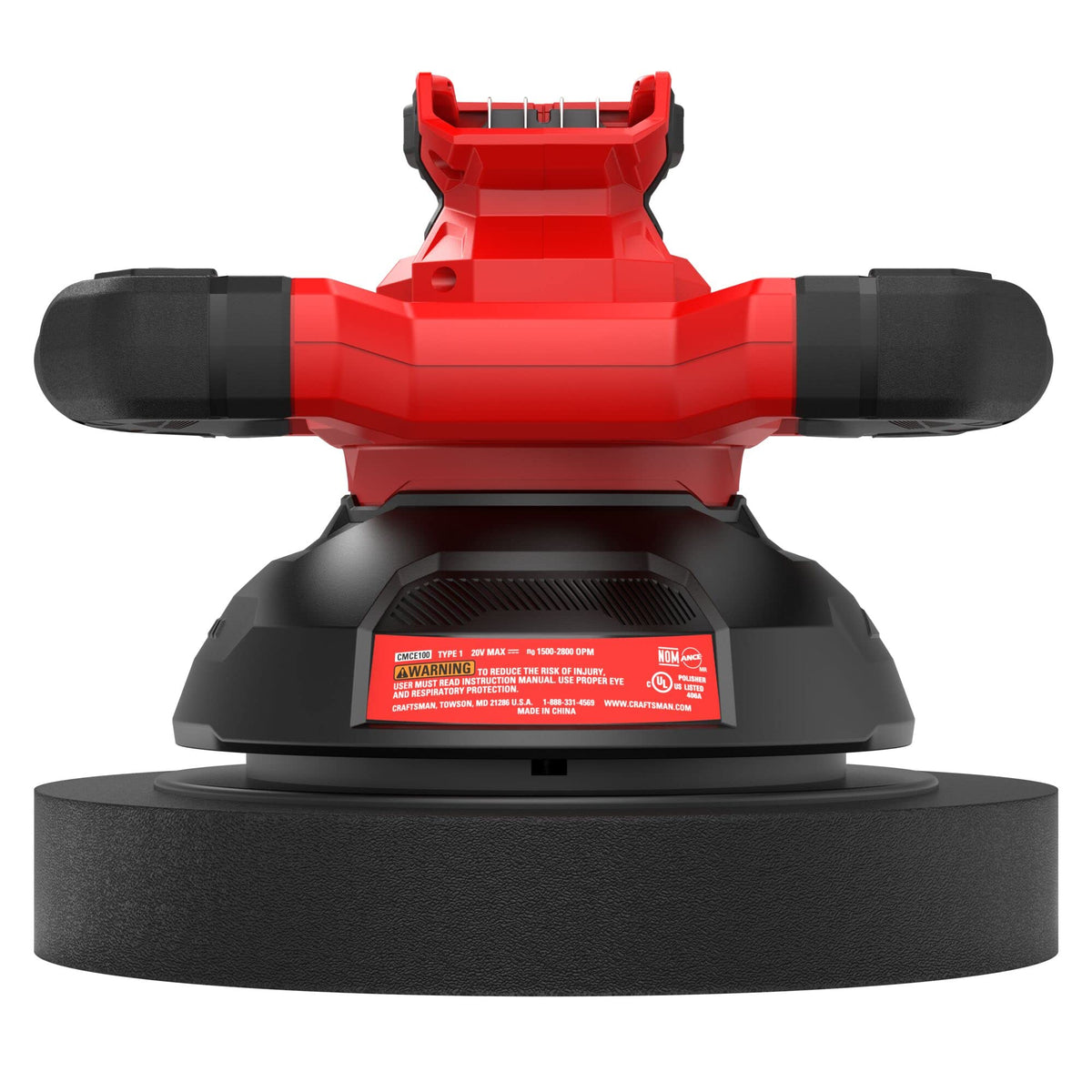 CRAFTSMAN V20 buffer polisher Versatrack compatibility expands accessory options.