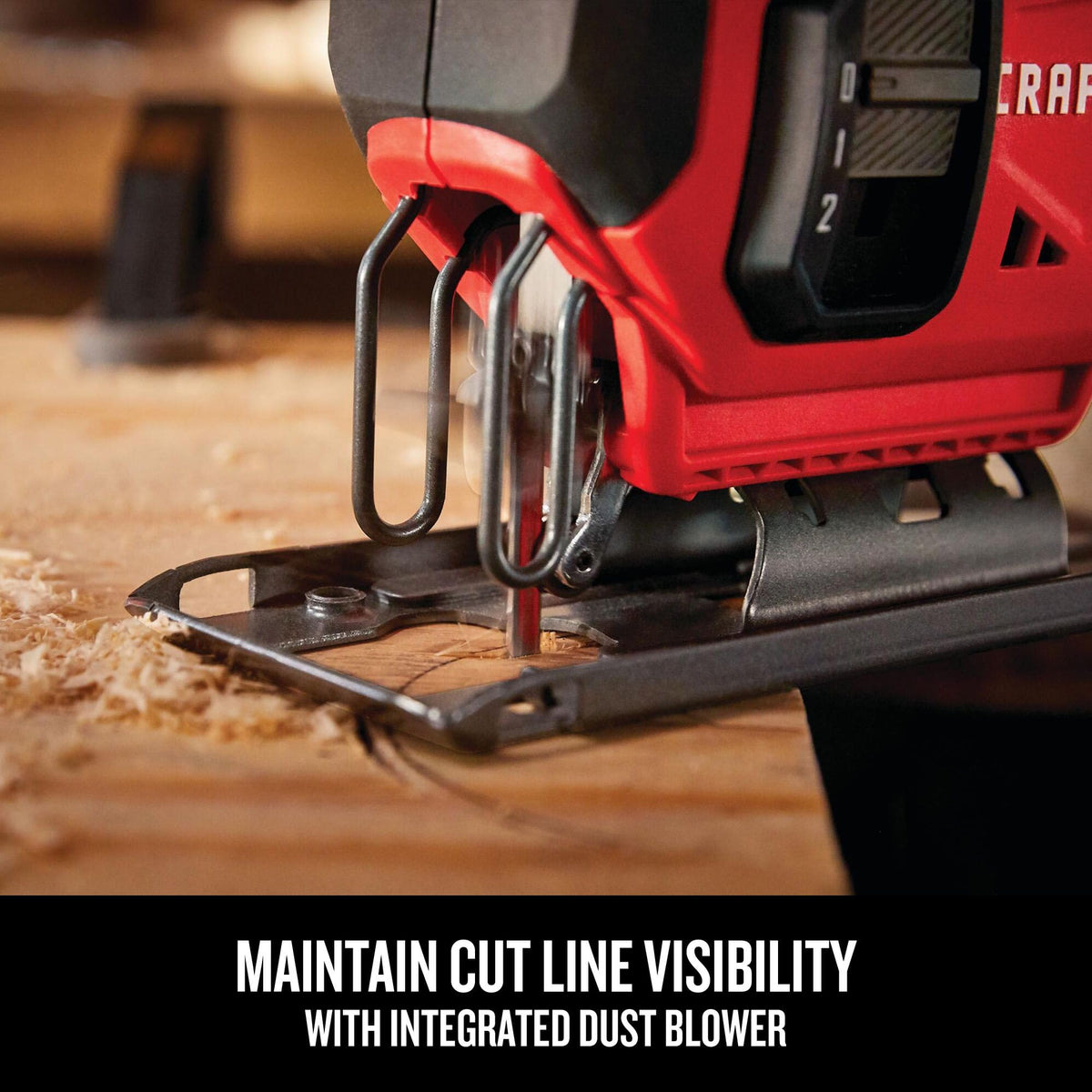 CRAFTSMAN V20 jig saw VersaTrack compatibility supports organized workshops.