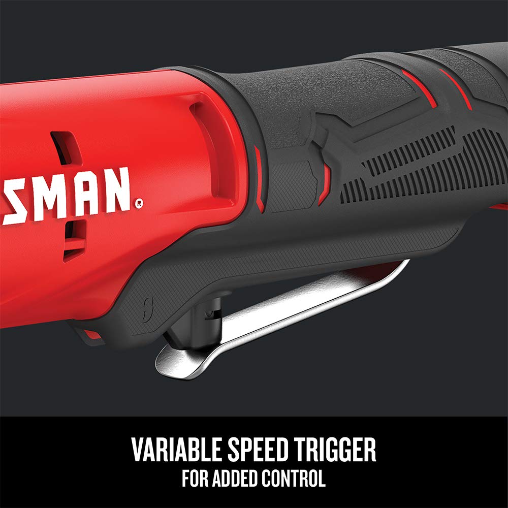Ergonomic and lightweight Craftsman V20 ratchet for extended use