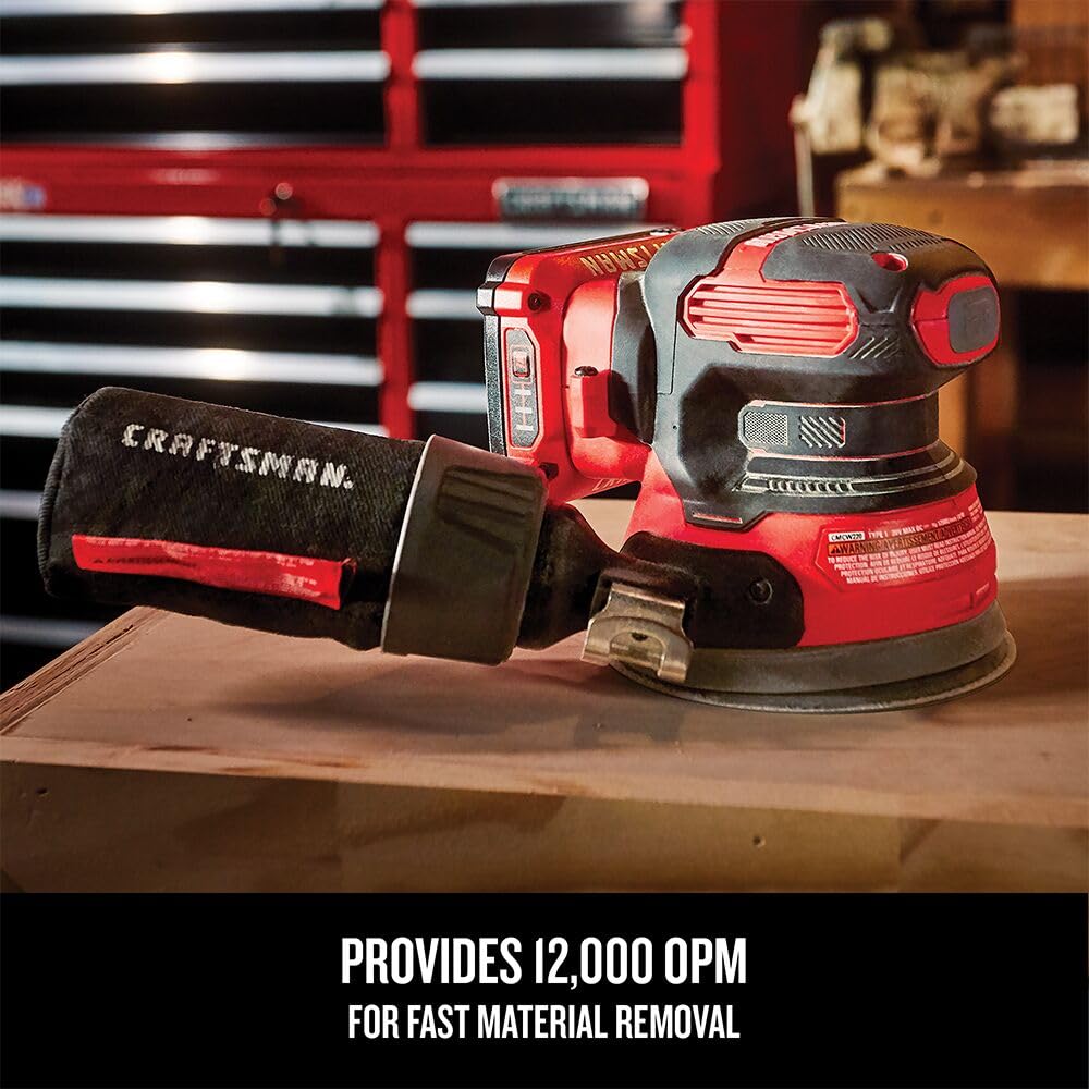 CRAFTSMAN V20 dust sealed switch emphasizes durability during use.