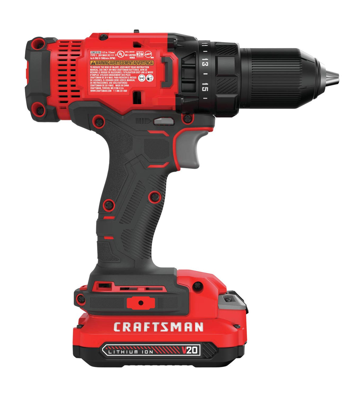 CRAFTSMAN V20 ergonomic grip reduces fatigue during extended use.