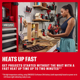 Craftsman V20 dual-temperature setting enables bonding various materials with precision