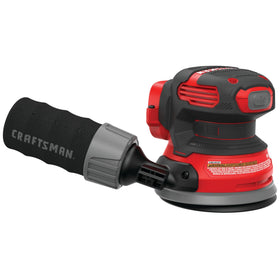 CRAFTSMAN V20 orbital sander front view highlights compact, low-profile design for improved control.