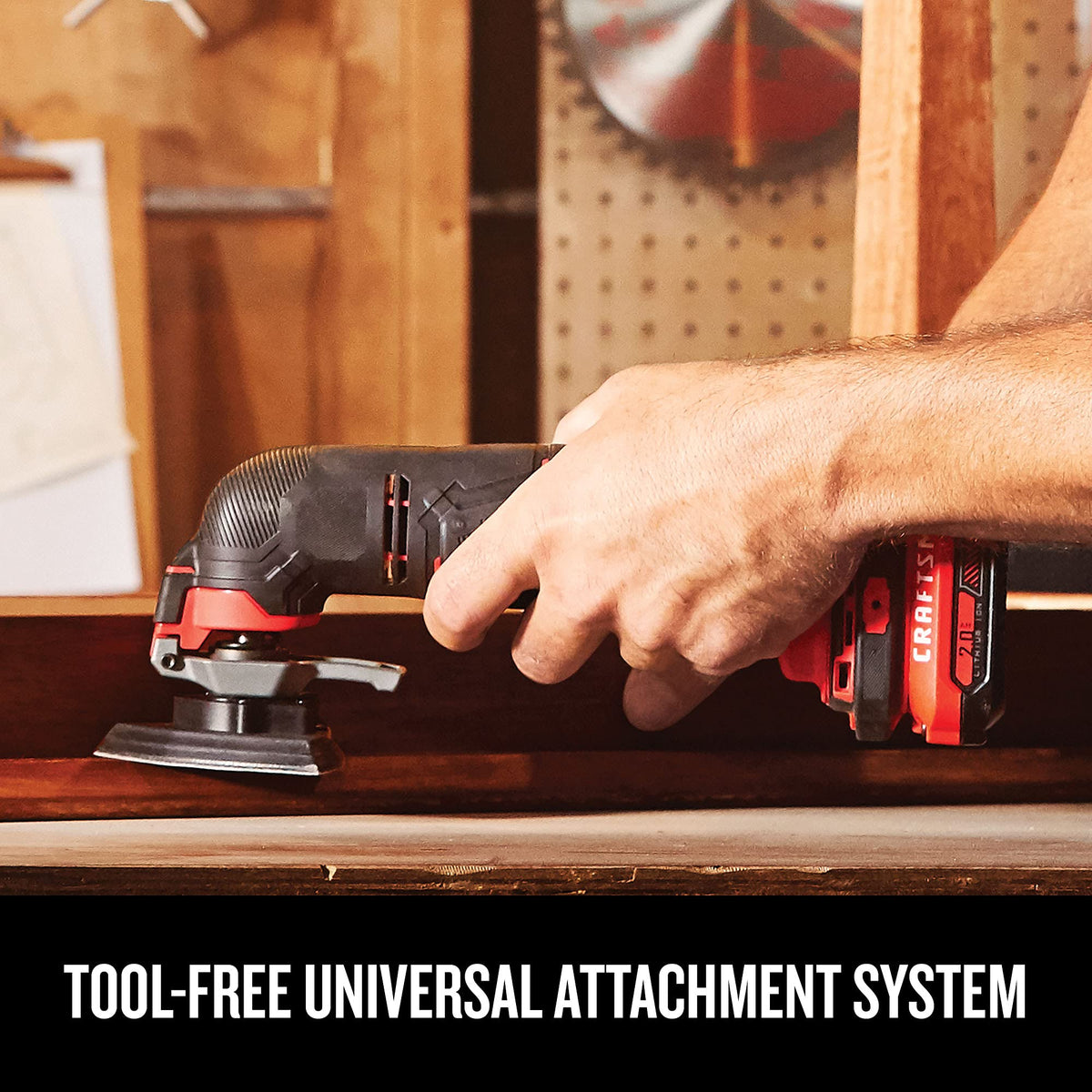 CRAFTSMAN V20 LED work light illuminates workspace clearly