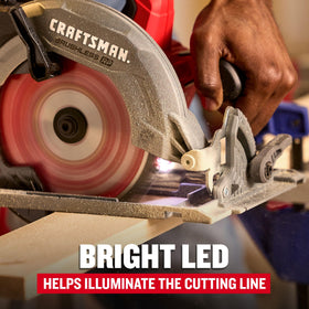 CRAFTSMAN V20 RP 7-1/4 in blade handles wide boards smoothly.