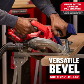 CRAFTSMAN V20 RP depth of cut reaches 2-9/16 in for thick boards.