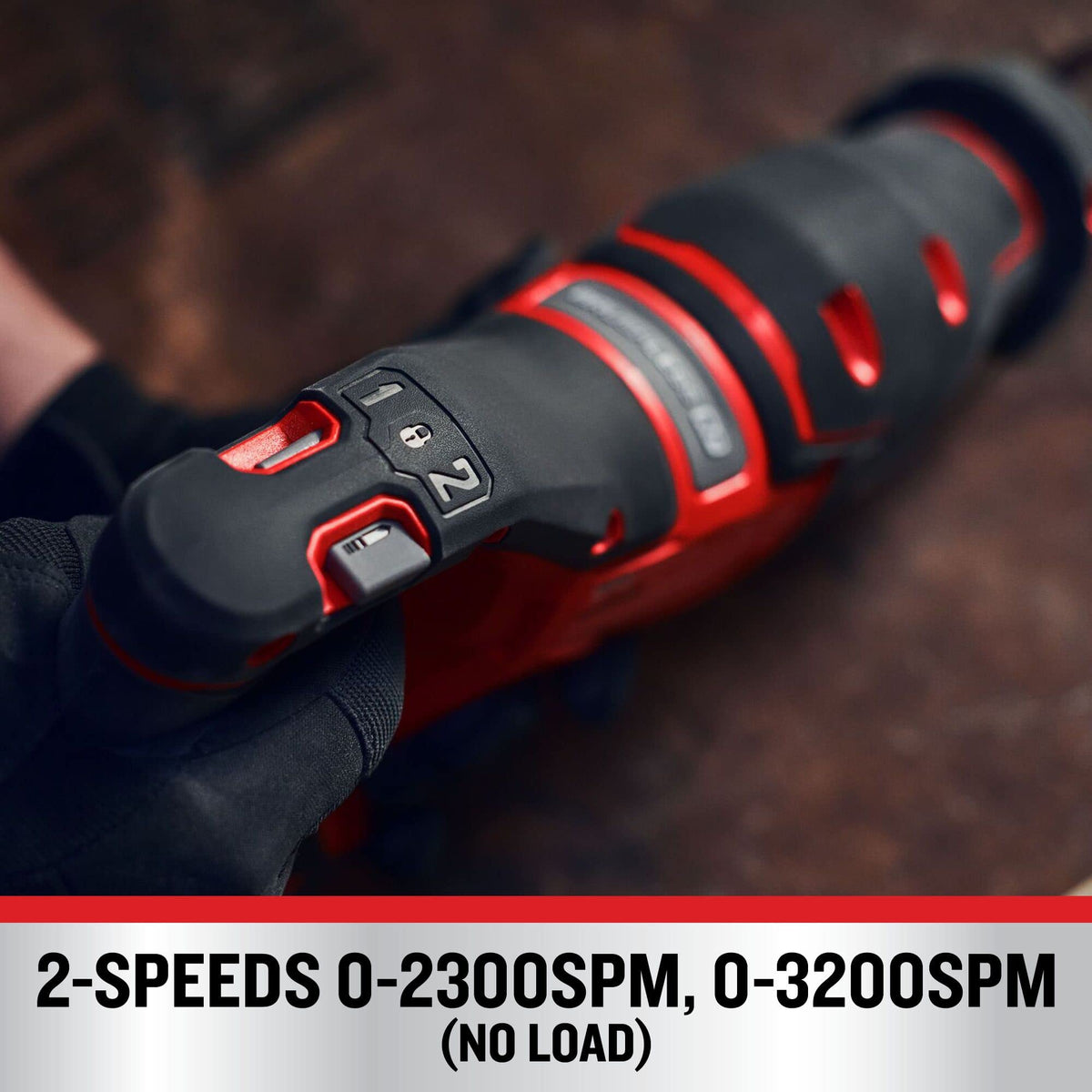 CRAFTSMAN V20 RP variable speed trigger enables precise control.