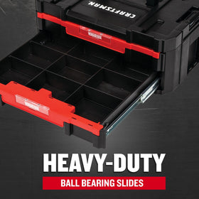 CRAFTSMAN VersaStack ball bearing slides provide smooth drawer action.