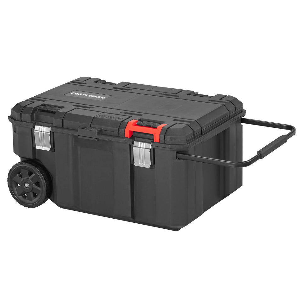 CRAFTSMAN VersaStack 30-Gallon Chest front view with quick-access lid for fast tool retrieval