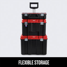 CRAFTSMAN Versastack 66 lb load capacity on the mobile unit for portable tasks.