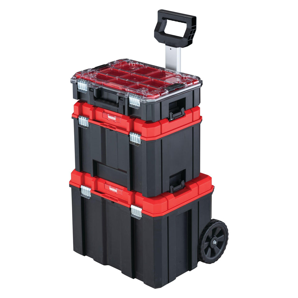 CRAFTSMAN Versastack bottom mobile unit with rolling convenience for on-site transport.