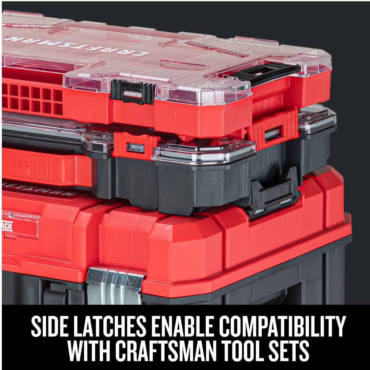 Carrying handle on the CRAFTSMAN VERSASTACK enables easy portability.