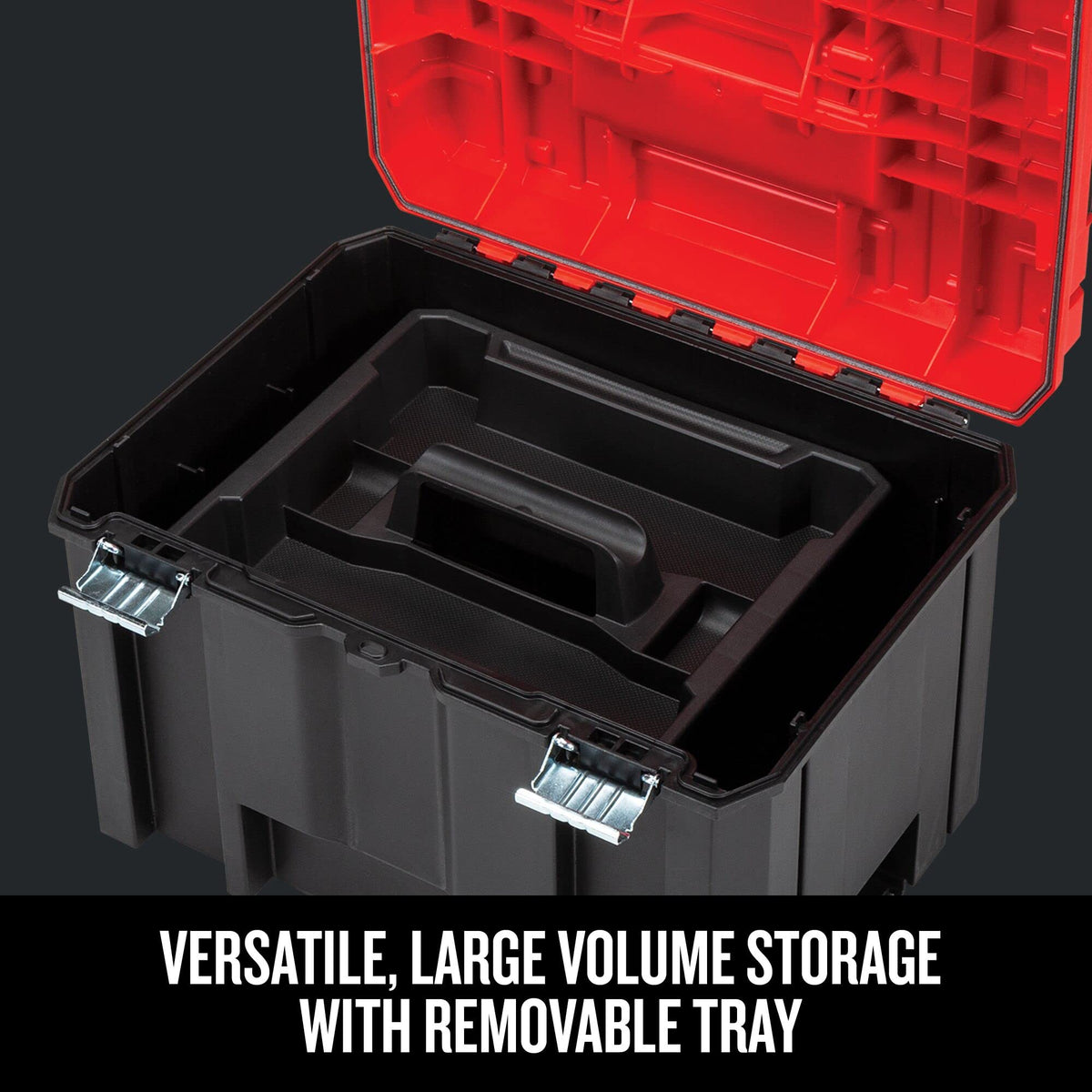 Bi-material handle on the Craftsman VERSASTACK for comfortable lifting