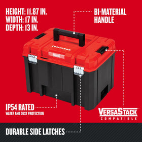 Craftsman VERSASTACK lockable lid showing secure transport