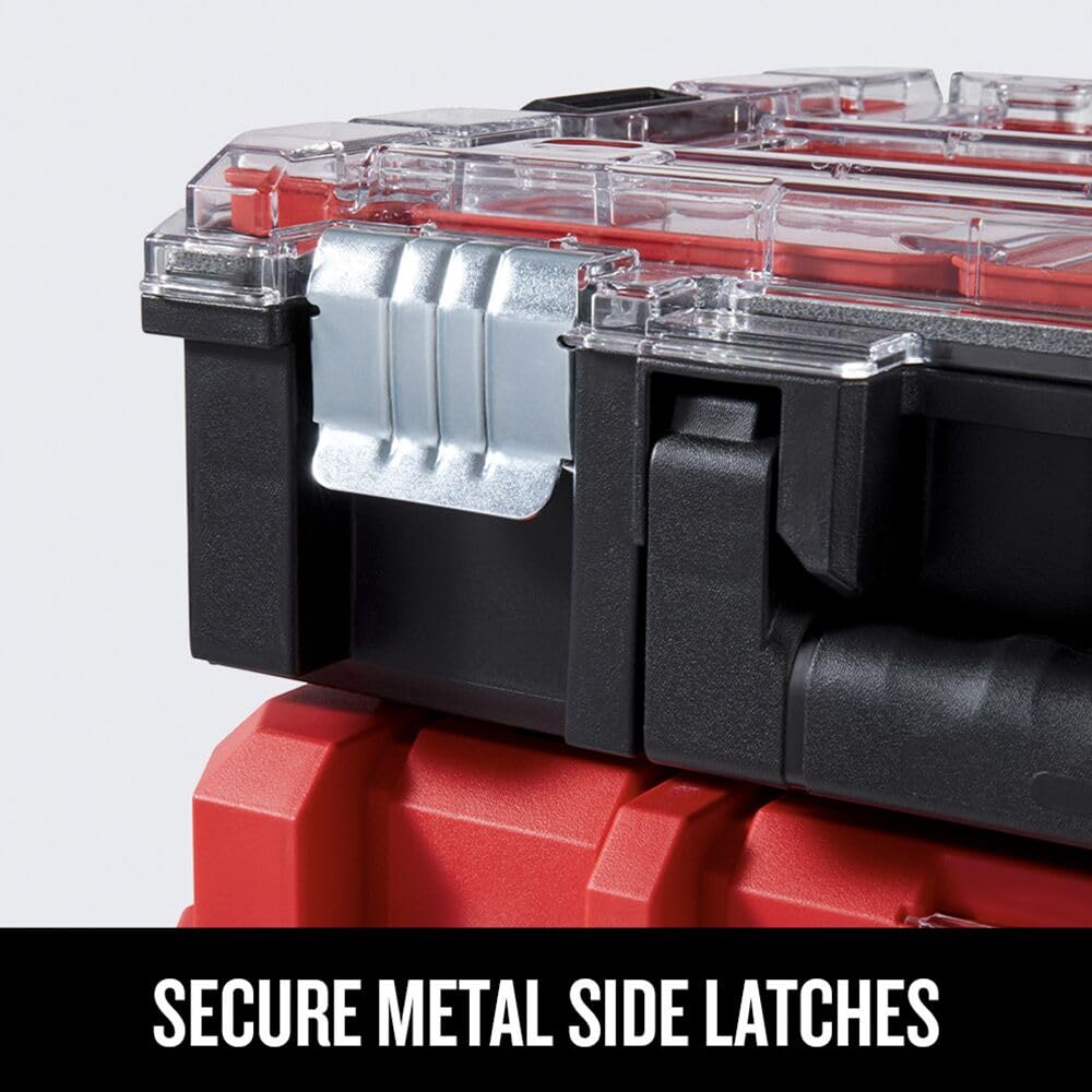 CRAFTSMAN Versastack IP54-rated protection against dust and water for contents.