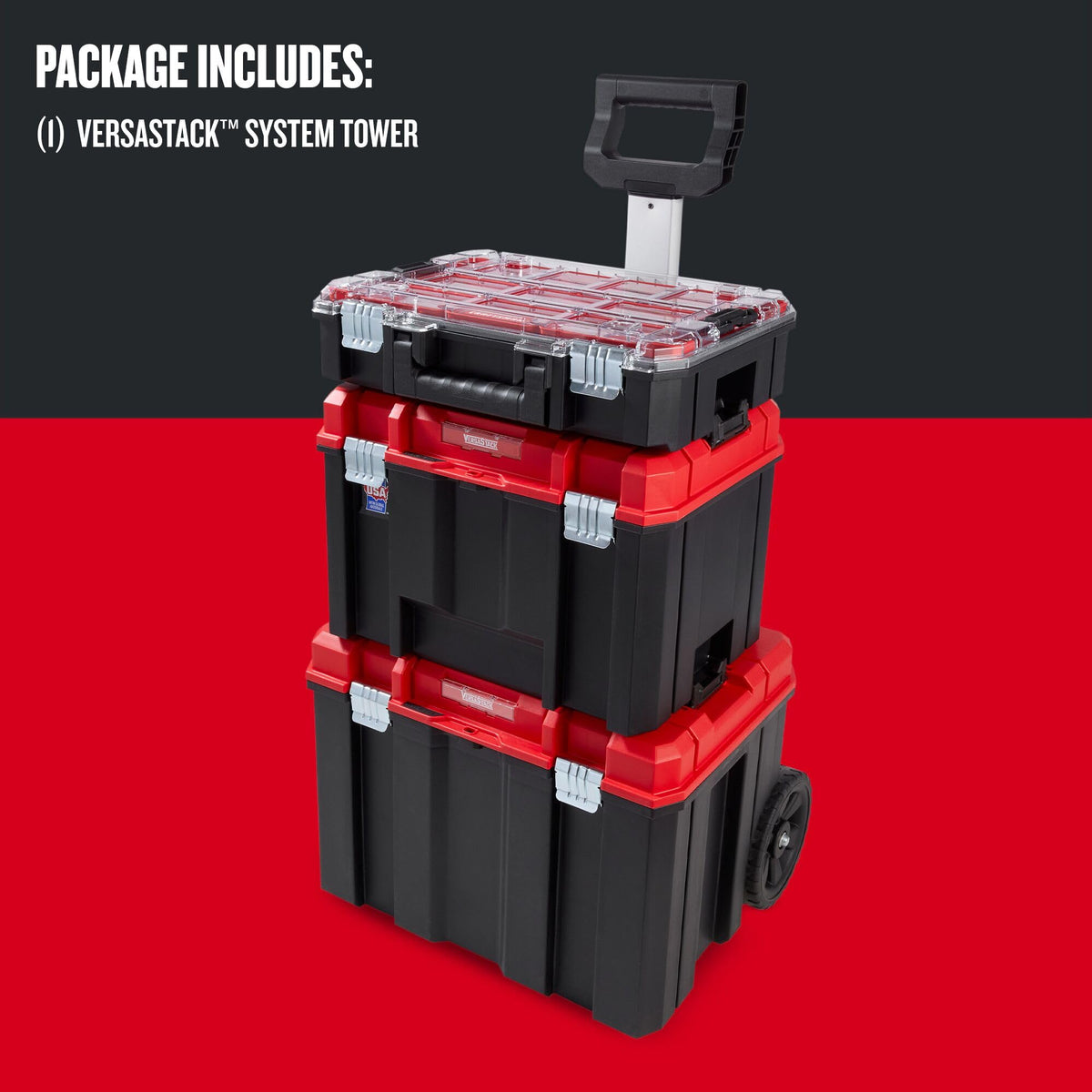 CRAFTSMAN Versastack rust-resistant latches add long-term security for gear.