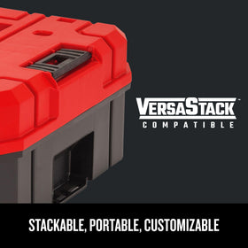 Craftsman Versastack side latches enable secure stacking and portability