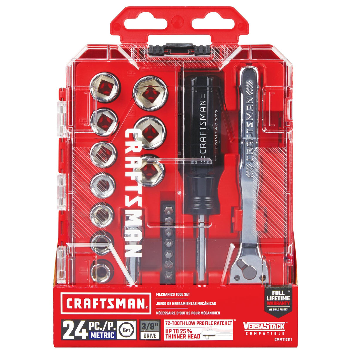 Craftsman VersaStack compatible case enables flexible storage and organization.