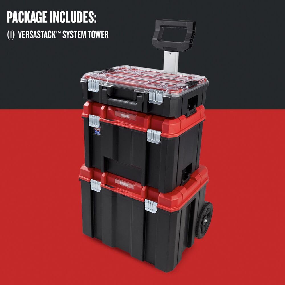 CRAFTSMAN Versastack top organizer keeps small components neatly accessible.