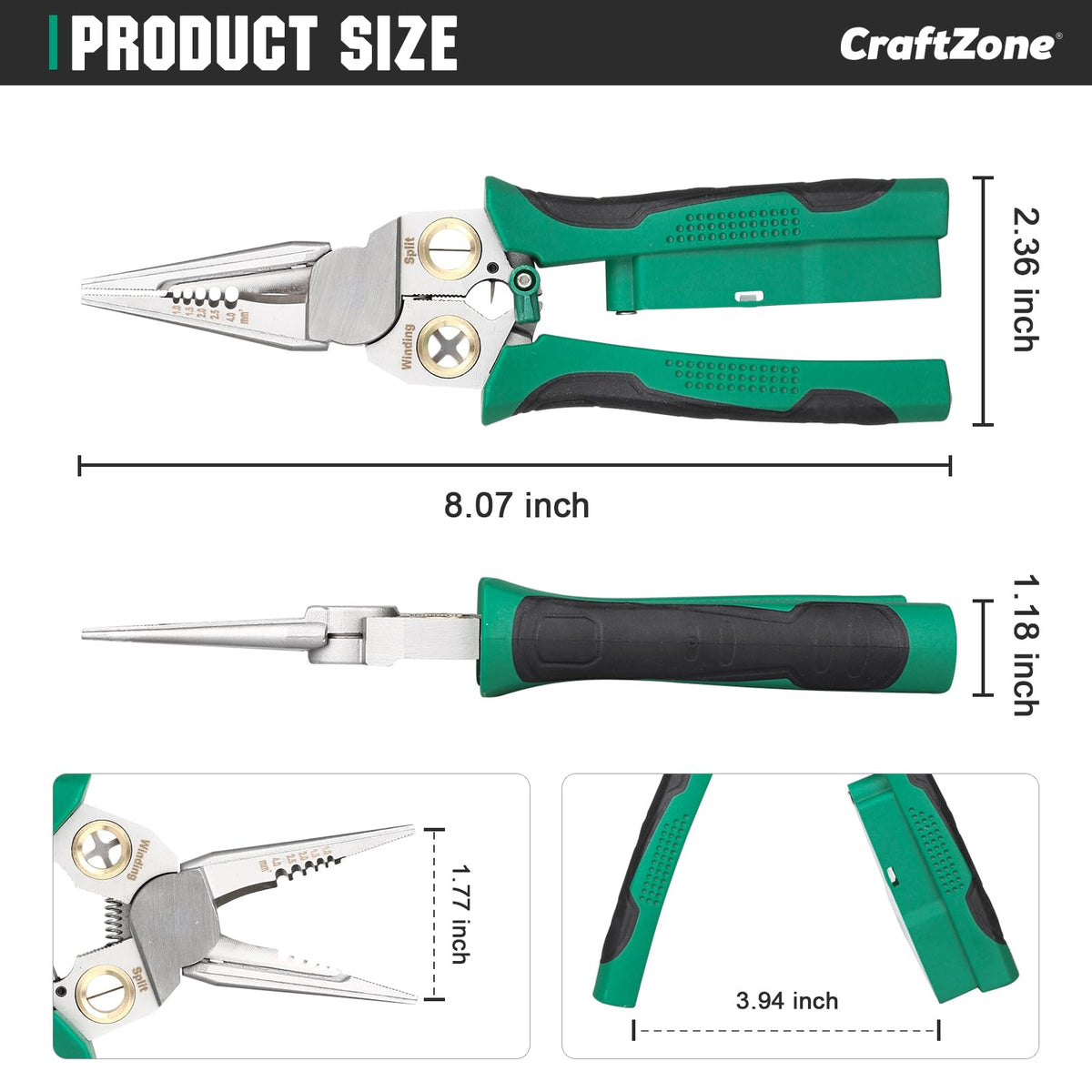 CraftZone blade closeup showing razor-sharp edges for clean wire prep.