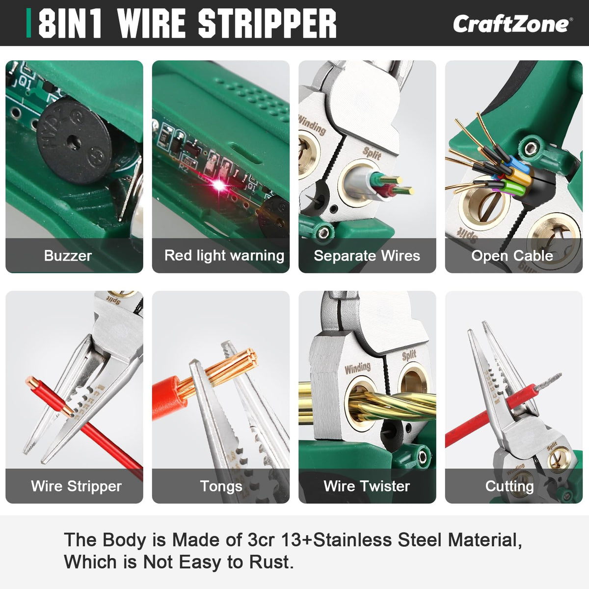 CraftZone crimping action, precise connections with professional-grade performance.