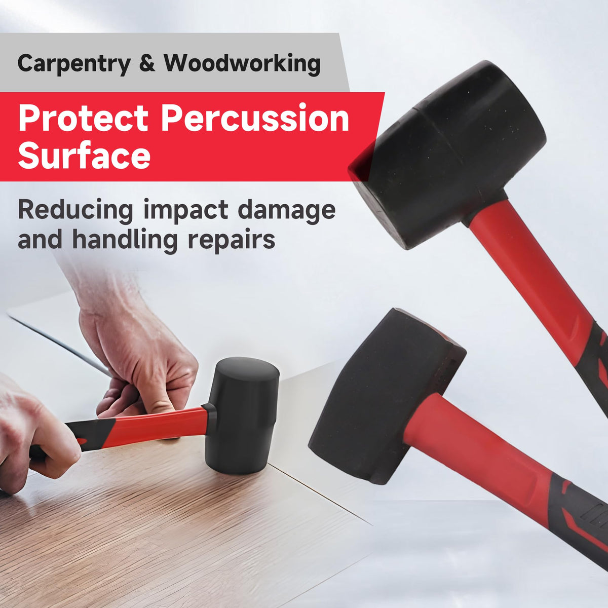 CraftZone ball-peen dual-face hammer demonstrating riveting and finishing capability.