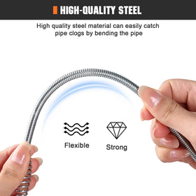 CraftZone drain auger 25ft with ergonomic handle ensures comfortable grip