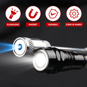 CraftZone bendable LED flashlight provides flexible illumination in dark work areas.