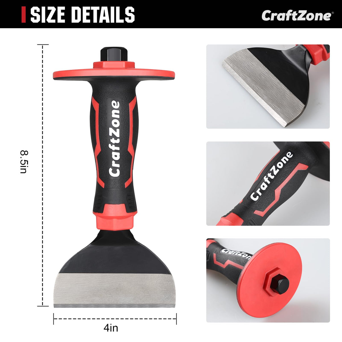 CraftZONE heavy-duty concrete chisel in demolition action for tough projects