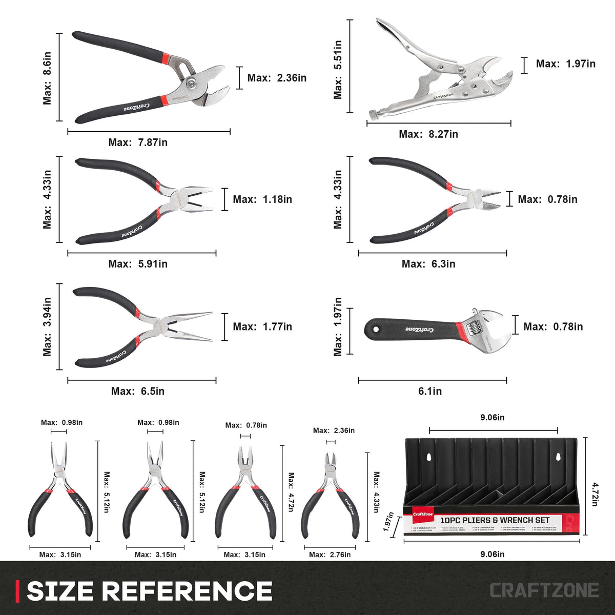 CraftZone long nose pliers offering precise grip for small components