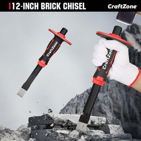 CraftZone masonry chisel 3/4-inch cutting edge enables precise work in tight spaces