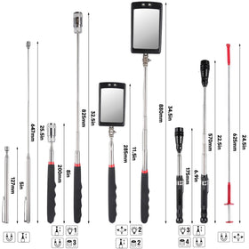 CraftZone 1lb telescoping magnet ideal for small parts in tight spaces.