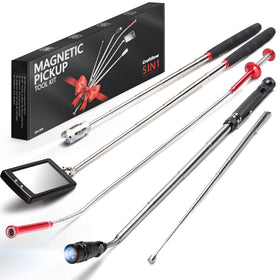 CraftZone telescoping magnetic pickup tool with LED for hard-to-reach metal parts.