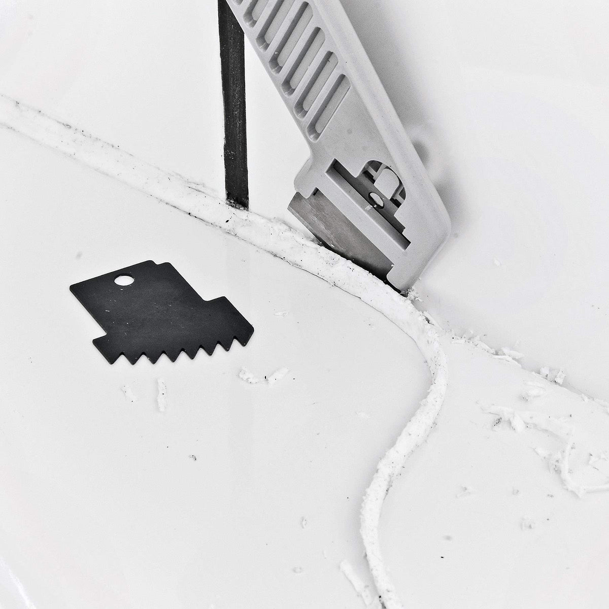 Cramer tools with 90-degree edges produce crisp corner grout.