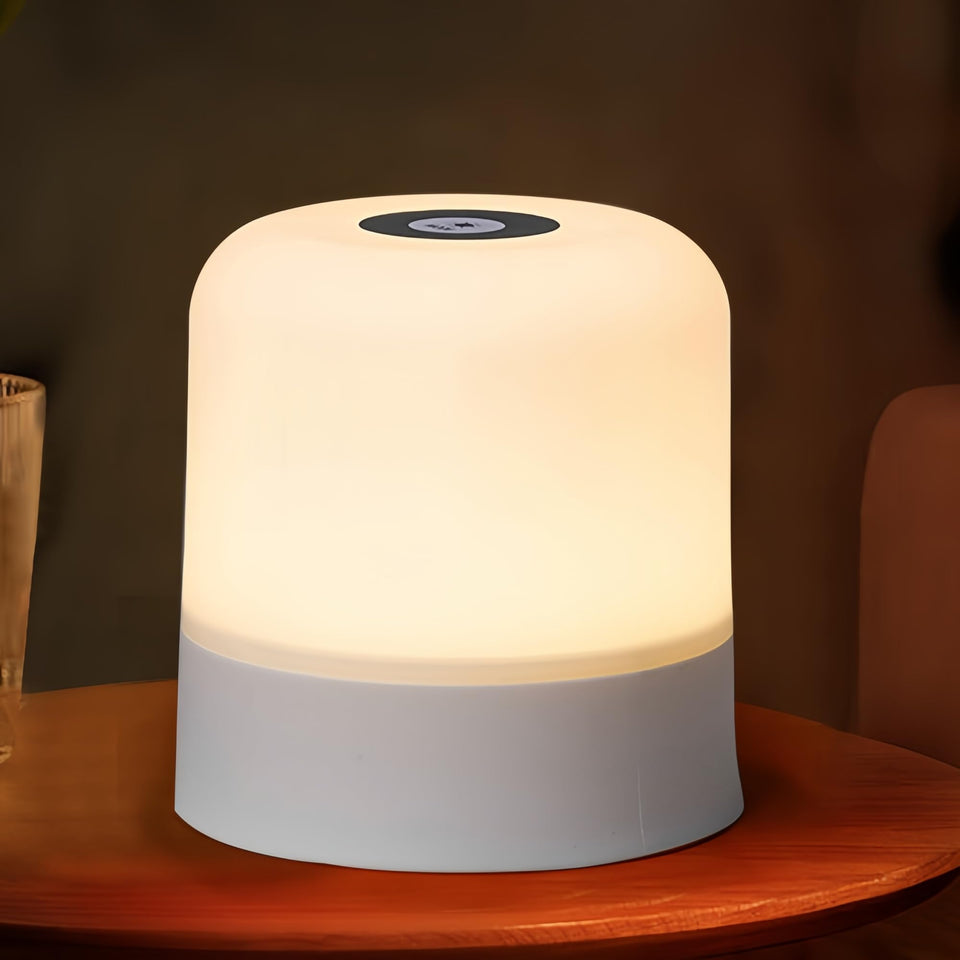 Cravonel portable night light in an eggshell design for easy bedside use.