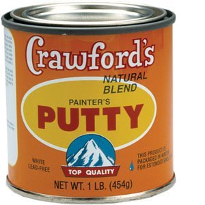 Crawford Natural Blend Painter's Putty half-pint for filling nail holes before painting