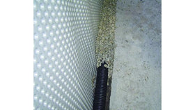Below-slab drainage application demonstrated with quick roll-based installation