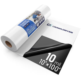 Crawldryer crawl space vapor barrier 10mil, 10x100 ft, durable moisture protection.