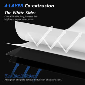 Crawldryer reusable plastic drop cloth, long-lasting for projects.