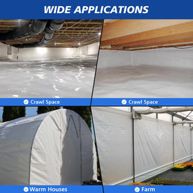 Crawldryer water vapor barrier protection for crawl spaces and equipment.