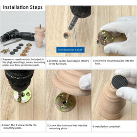 Crawopft legs with mounting plates enable quick, secure installations.