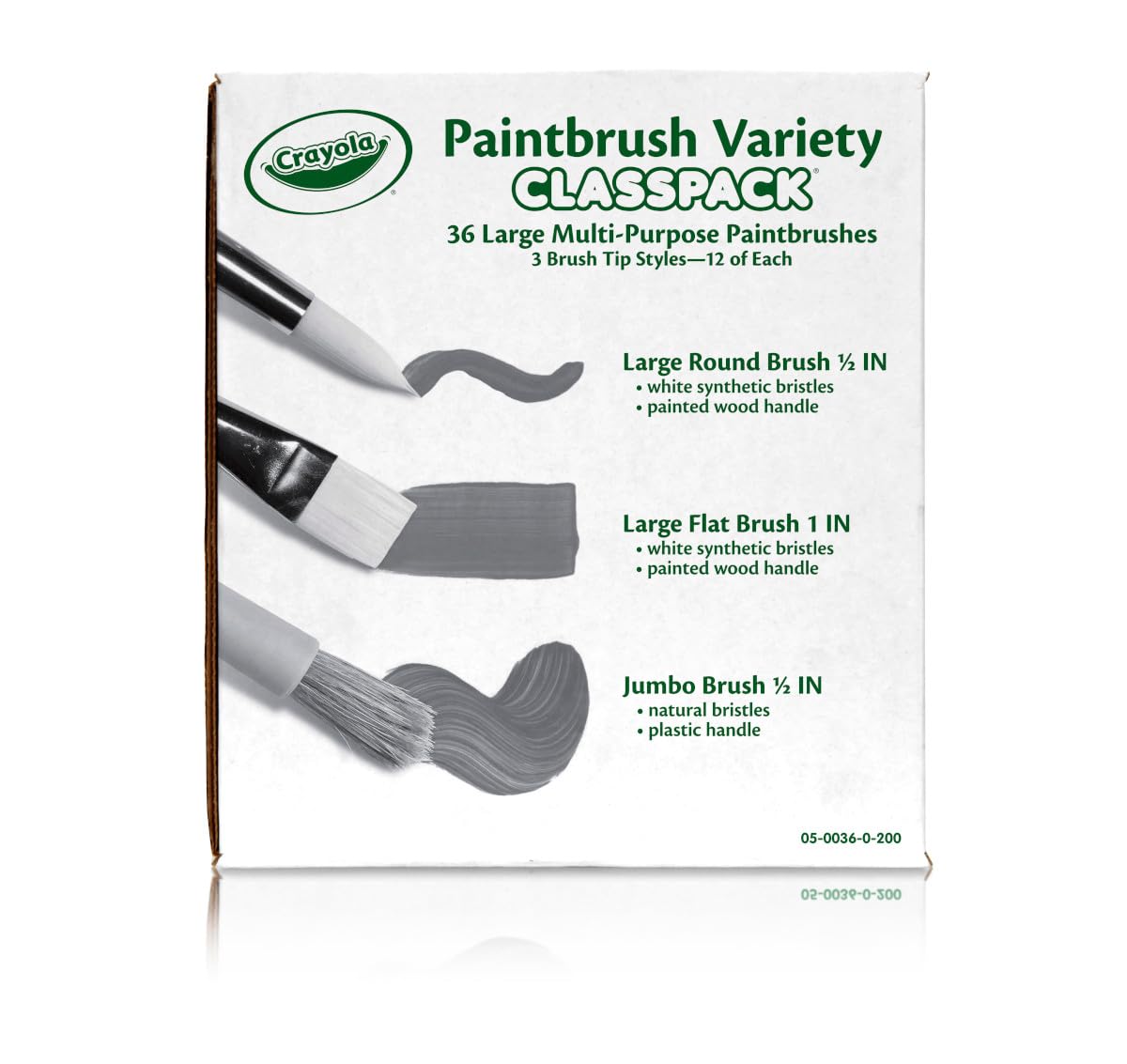 Crayola paintbrush classpack safe non-toxic 4 plus age use in art