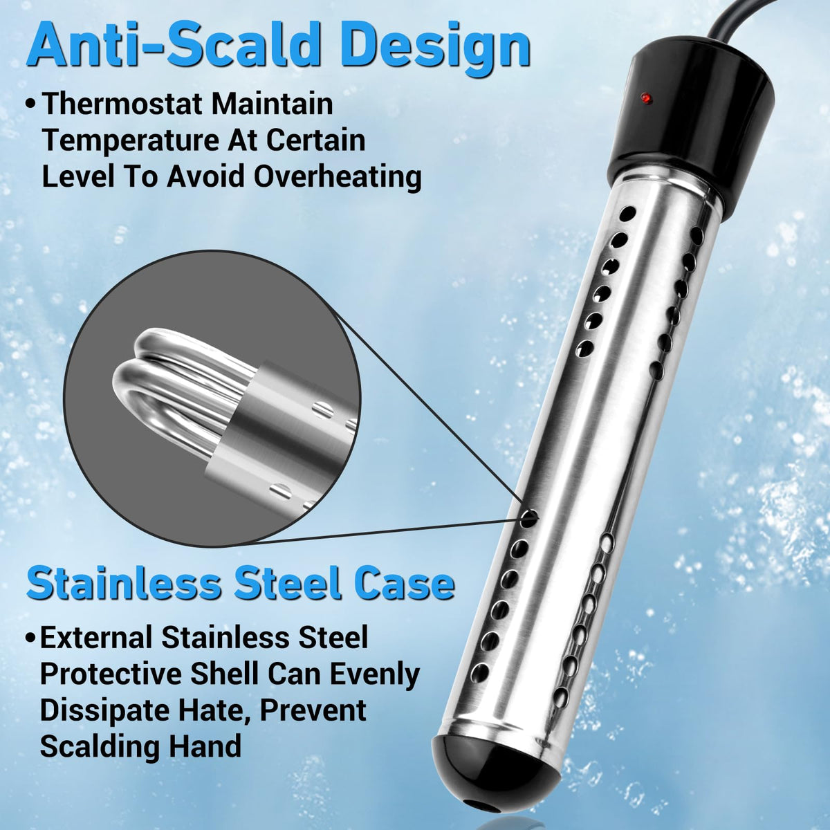 CrazyBrace 304 stainless steel guard keeps heating safe and durable
