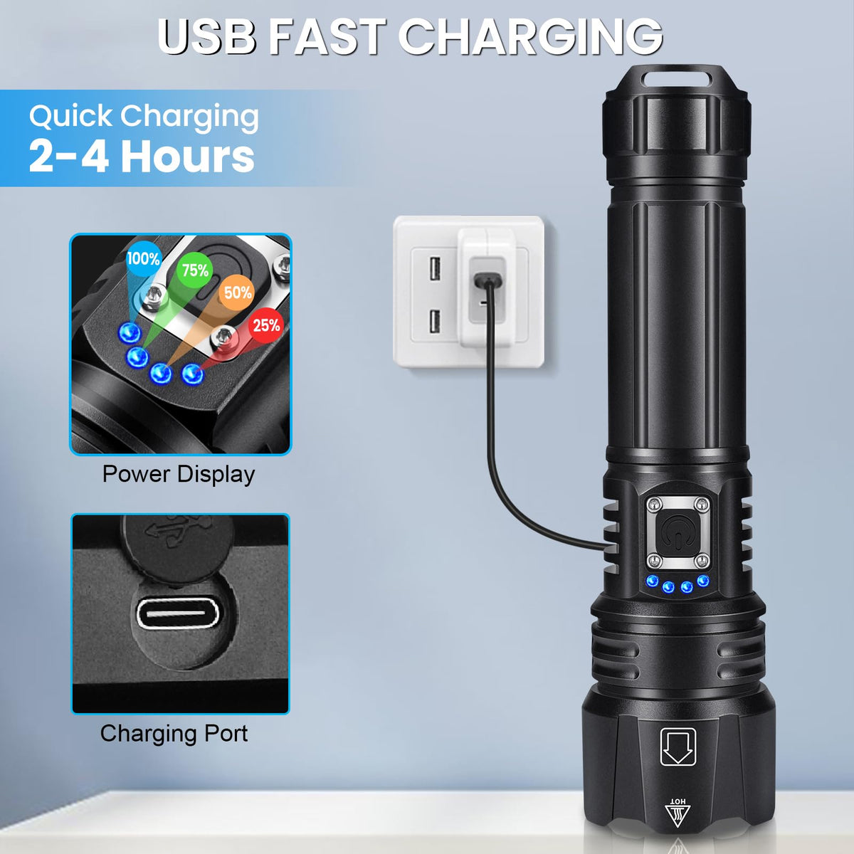 Crazybrace flashlight delivers up to 15 hours of runtime on low mode.