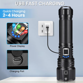 Crazybrace flashlight delivers up to 15 hours of runtime on low mode.