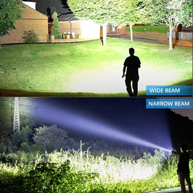 Crazybrace adjustable-beam flashlight adapts from wide to narrow illumination.