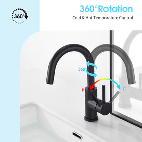 CREA 4-inch deck plate bar faucet mounted for prep sink versatility.