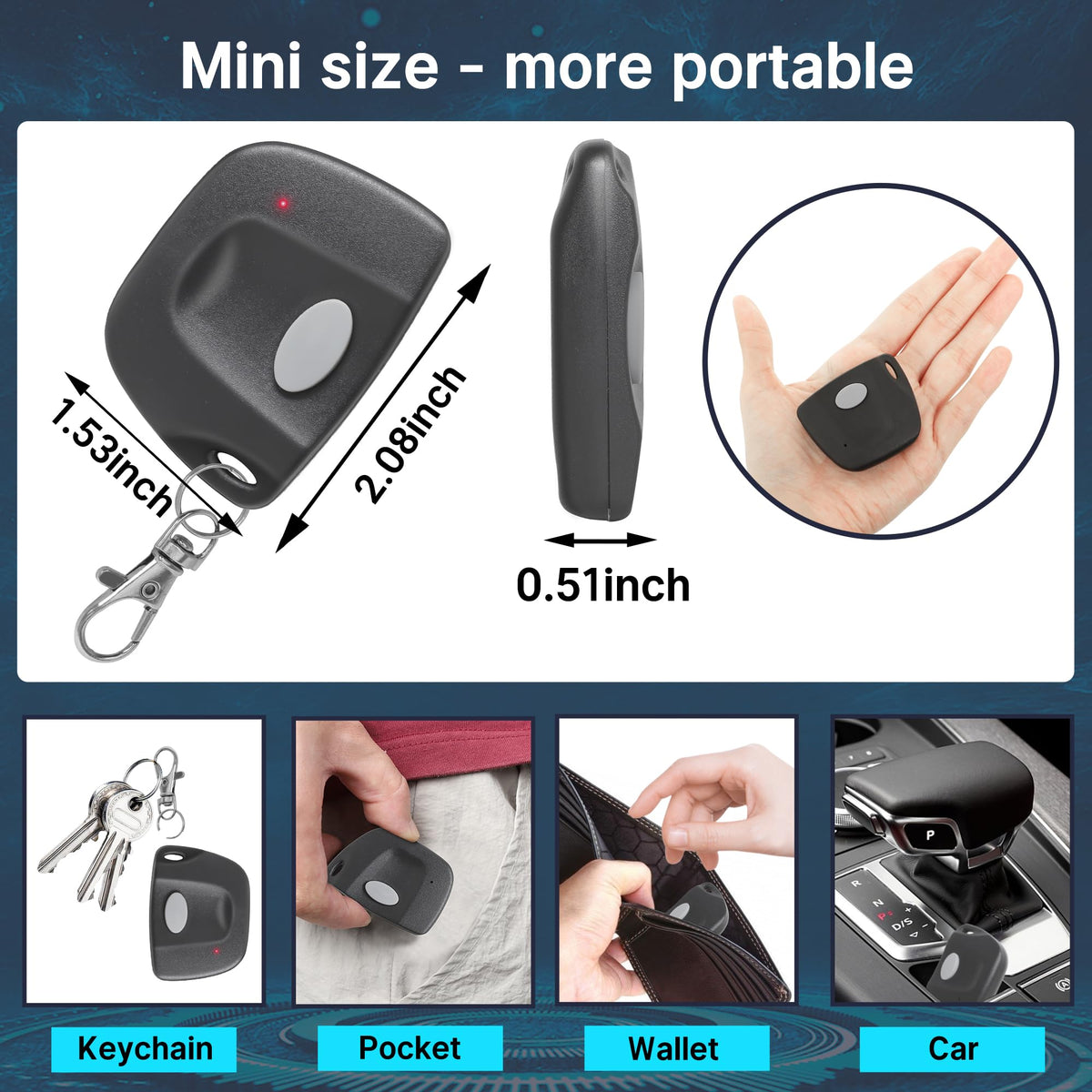 CreaCity remote battery compartment reveals LR27A power option for longer life