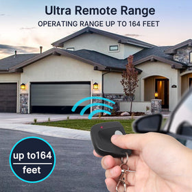 CreaCity remote range illustration showing up to 164 feet of control