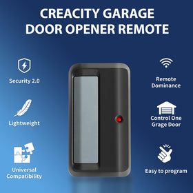 CreaCity 891LM remote back view shows battery compartment and build
